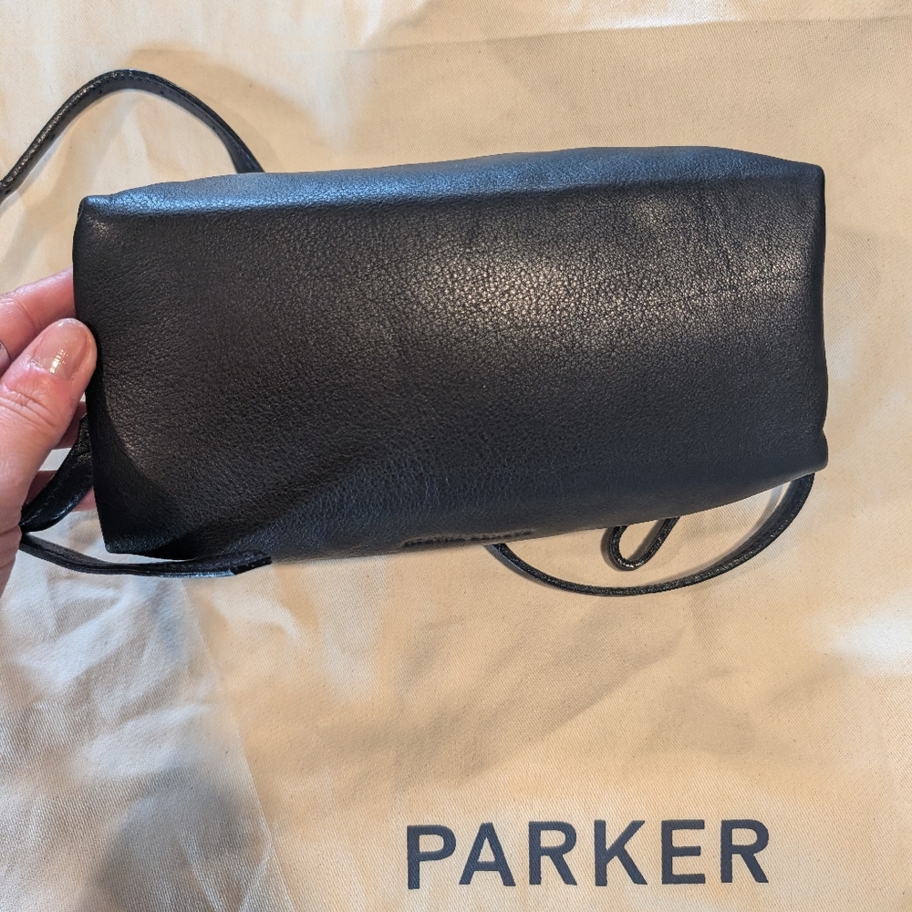 Parker Thatch Bon Bon East West Baguette Bag Black Leather - Picture 5 of 12